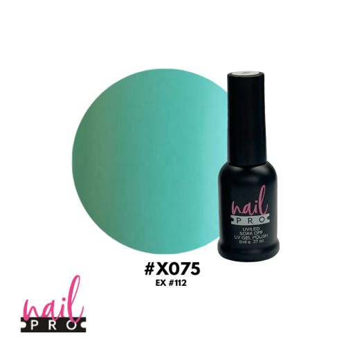 NAIL PRO Esmalte Permanente 8 ml X075 (ex112) Verde Agua