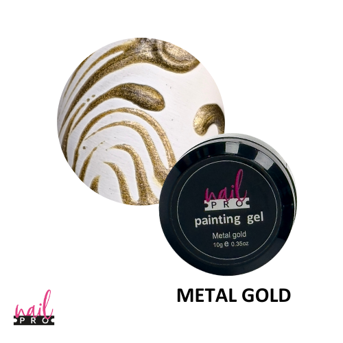 Nail Pro Gel Paint - Metal gold 10gr