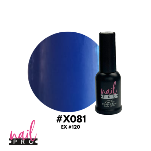 NAIL PRO Esmalte Permanente 8 ml X081 (ex120) Azul