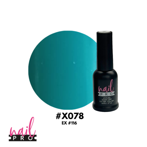 NAIL PRO Esmalte Permanente 8 ml X078 (ex116) Turquesa