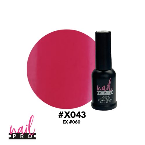 NAIL PRO Esmalte Permanente 8 ml X043 (ex060) Fucsia Intenso