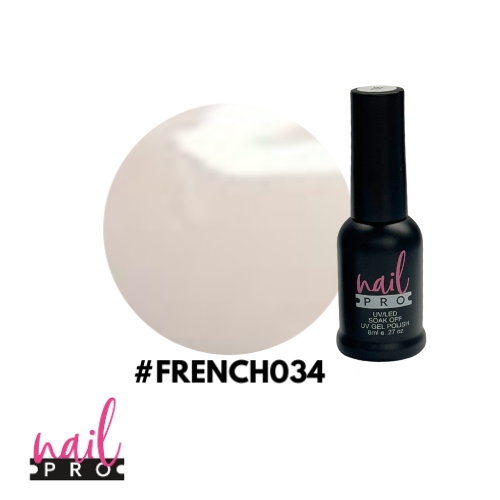 NAIL PRO Esmalte Permanente 8 ml FRENCH034 Nude Lechoso