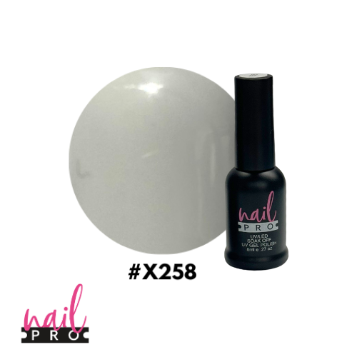 NAIL PRO Esmalte Permanente 8 ml x258 Gris Blanco