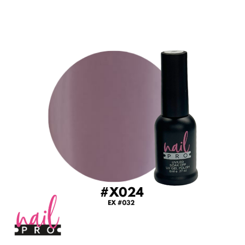 NAIL PRO Esmalte Permanente 8 ml X024 (ex032) Nude Morado