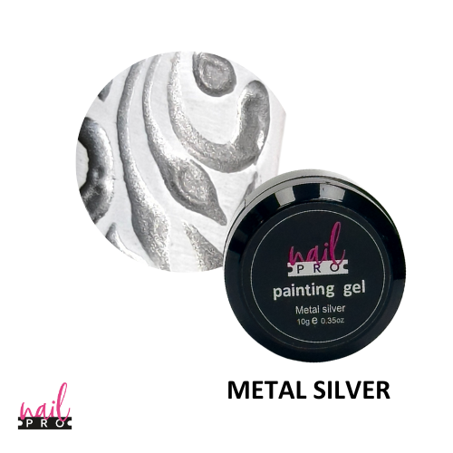 Nail Pro Gel Paint - Metal Silver 10gr