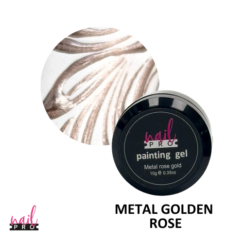 Nail Pro Gel Paint - Metal Golden Rose 10gr