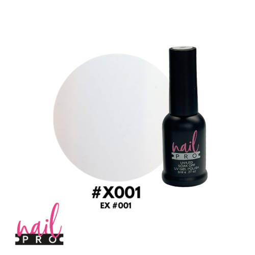 NAIL PRO Esmalte Permanente 8 ml X001 (ex001) Blanco Tiza