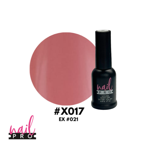 NAIL PRO Esmalte Permanente 8 ml X017 (ex021) Palo Rosa