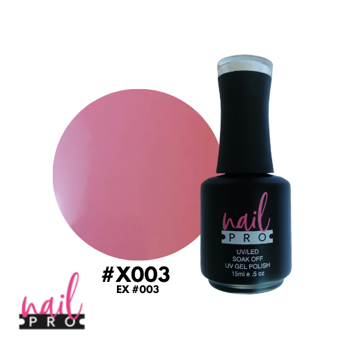 NAIL PRO Esmalte Permanente X003 (ex003) Base de Francesa Rosa traslucido