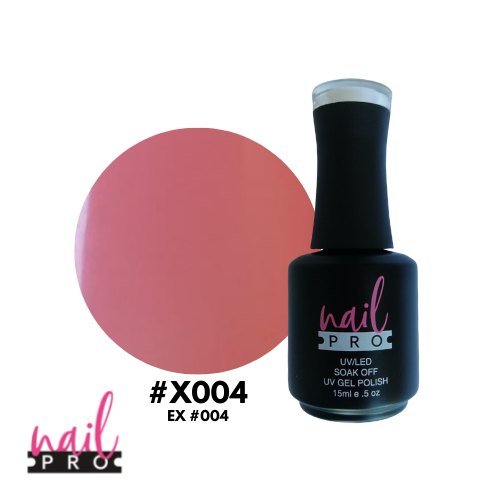 NAIL PRO Esmalte Permanente X004 (ex004) Base de Francesa Rosa traslucido