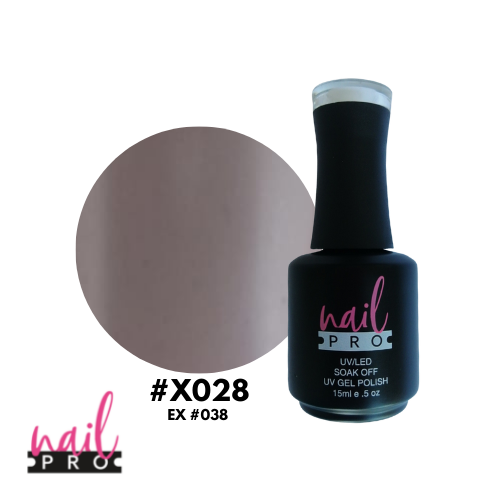 NAIL PRO Esmalte Permanente X028 (ex038) Gris Nude