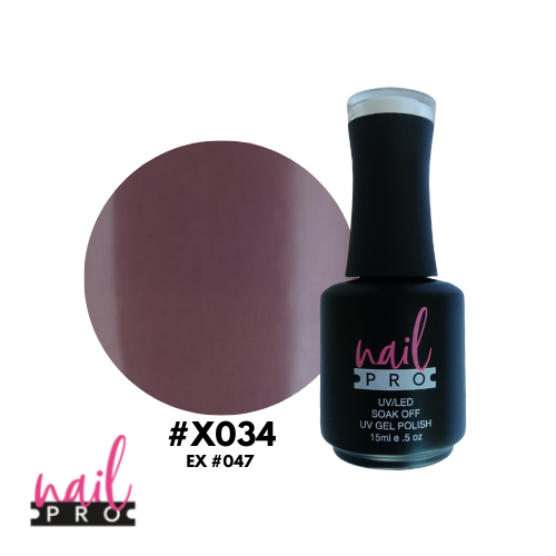 NAIL PRO Esmalte Permanente X034 (ex047) Nude Morado