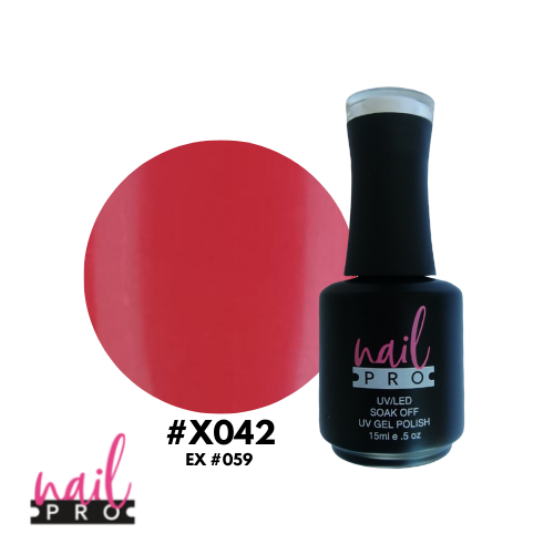 NAIL PRO Esmalte Permanente X042 (ex059) Coral Fluor