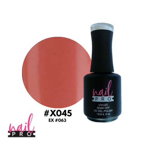 NAIL PRO Esmalte Permanente X045 (ex063) Damasco Pastel Opaco