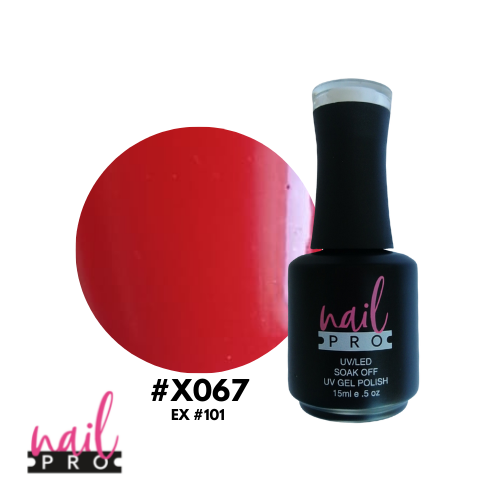 NAIL PRO Esmalte Permanente X067 (ex101) Rojo italiano