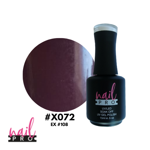 NAIL PRO Esmalte Permanente X072 (ex108) Burdeo Morado