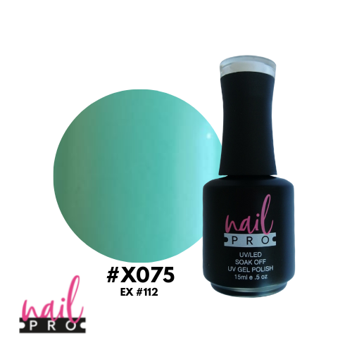 NAIL PRO Esmalte Permanente X075 (ex112) Verde Agua