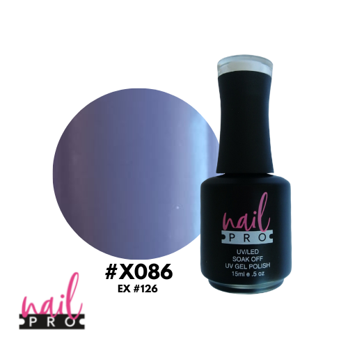 NAIL PRO Esmalte Permanente X086 (ex126) Morado Pálido