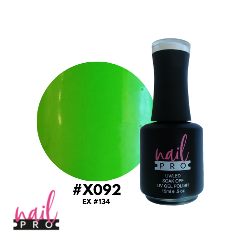 NAIL PRO Esmalte Permanente X092 (ex134) Verde Fluor