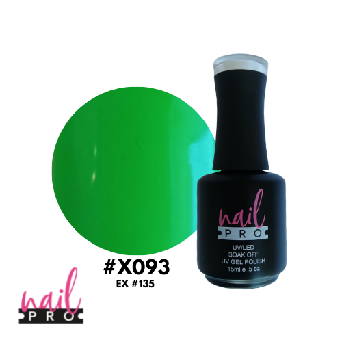 NAIL PRO Esmalte Permanente X093 (ex135) Verde Fluor oscuro