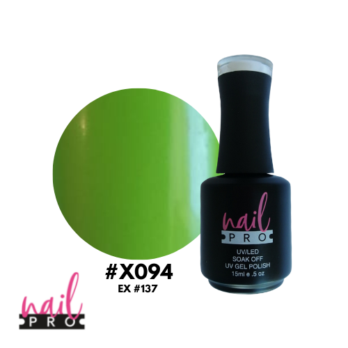 NAIL PRO Esmalte Permanente X094 (ex137) Verde manzana