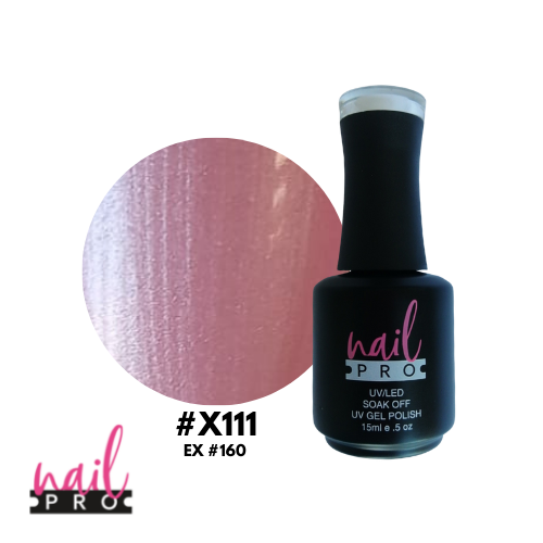 NAIL PRO Esmalte Permanente X111 (ex160) Rosado claro perlado