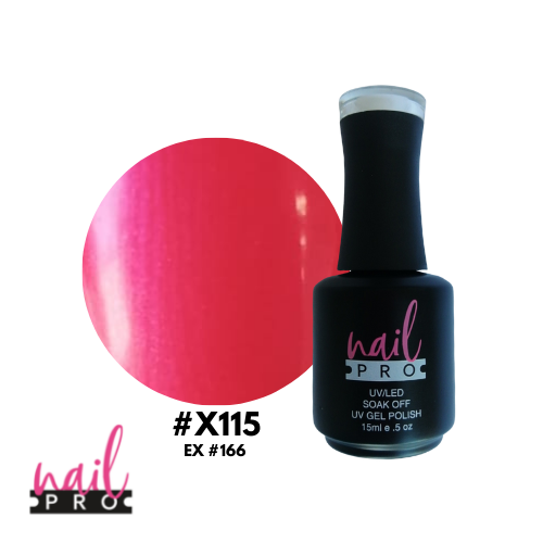 NAIL PRO Esmalte Permanente X115 (ex166) Fucsia Perlado