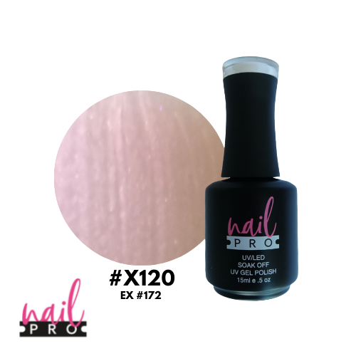 NAIL PRO Esmalte Permanente X120 (ex172) Rosa pálido perlado