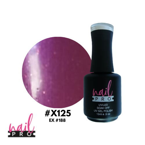 NAIL PRO Esmalte Permanente X125 (ex188) Morado perlado