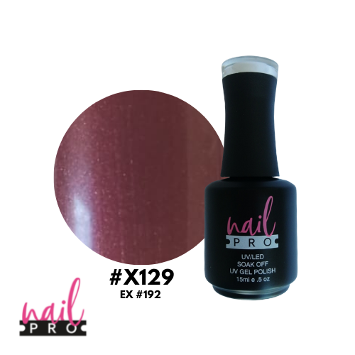 NAIL PRO Esmalte Permanente X129 (ex192) Burdeo Perlado