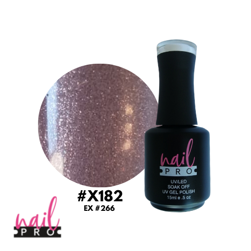 NAIL PRO Esmalte Permanente X182 (EX266) Lila microglitter