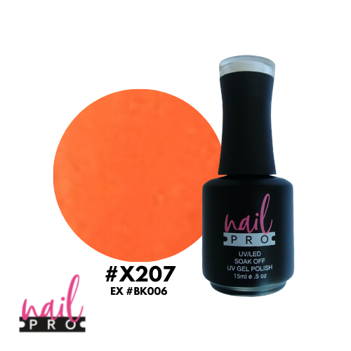 NAIL PRO Esmalte Permanente X207 (exBK006) Naranjo intenso