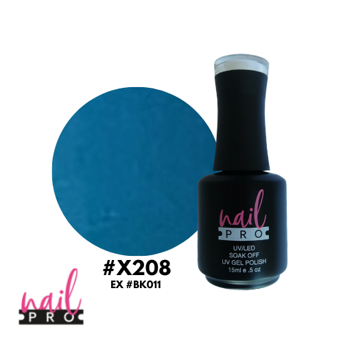 NAIL PRO Esmalte Permanente X208 (exBK011) Azul Petróleo