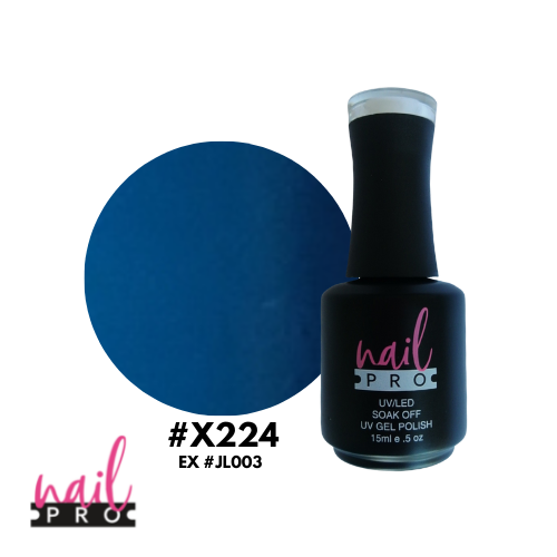 NAIL PRO Esmalte Permanente X224 (exJL003) Azul Petróleo Claro