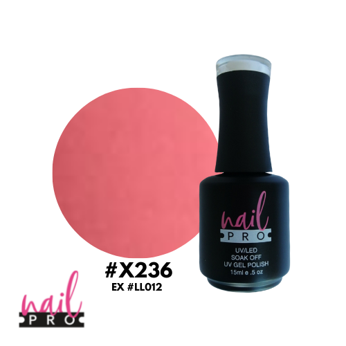 NAIL PRO Esmalte Permanente X236 (exLL012) Rosa damasco fluor