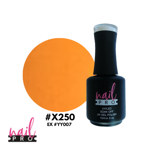 NAIL PRO Esmalte Permanente X250 (exYY007) Naranjo claro