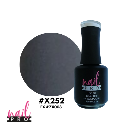 NAIL PRO Esmalte Permanente X252 (exZX008) Celeste Grisáceo