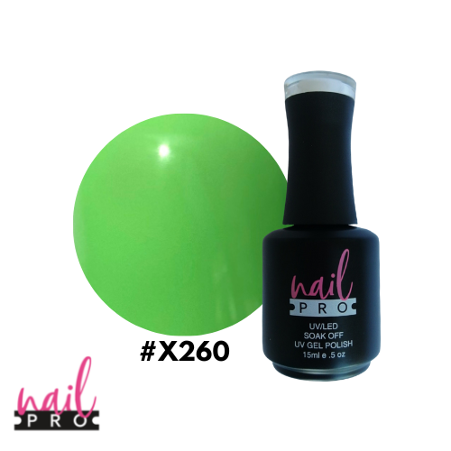 NAIL PRO Esmalte Permanente x260 Verde Pastel Neon